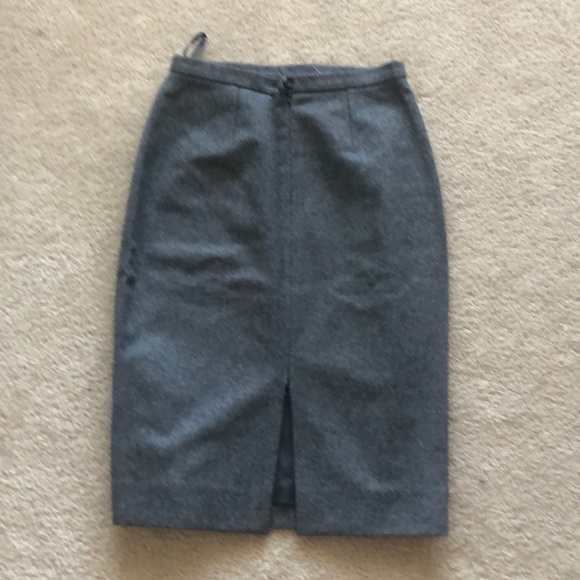 Celine gray wool pencil skirt - Picture 2 of 4